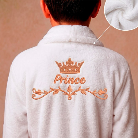 Халат с вышивкой Prince (плюш)