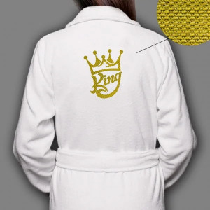 Халат з вишивкою King (махра)