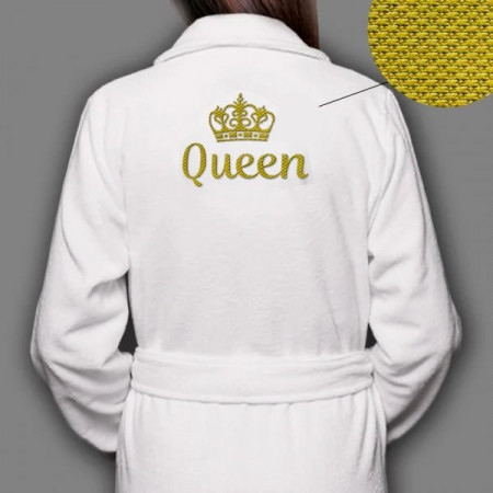 Халат с вышивкой Queen (махра)