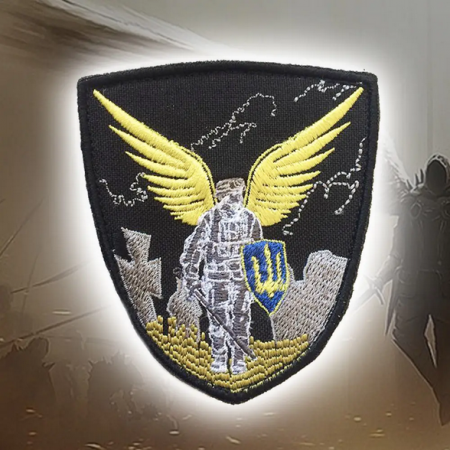 Шеврон 81 Ангел на черном