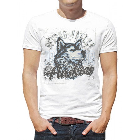Мужская футболка "Huskies" из хлопка