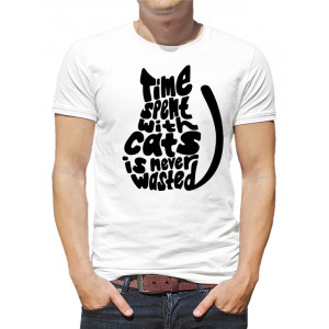 Чоловіча футболка Time spent with cats is never wasted Чоловіча футболка Time spent with cats is never wasted
