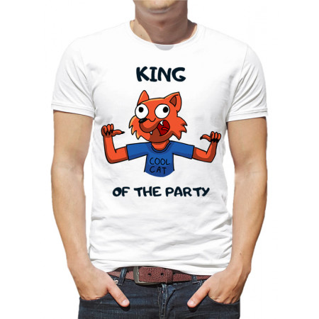 Мужская футболка King of the party из хлопка