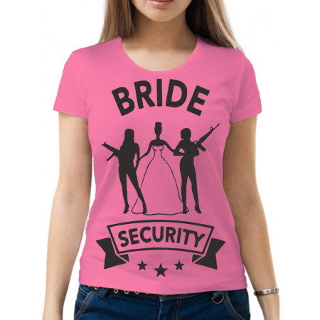 Женская футболка Bride security из хлопка