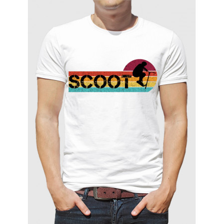 Мужская футболка Scoot (арт с самокатом в стиле 90-ых) из хлопка