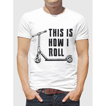 Мужская футболка This is how I roll (футболка с самокатом) из хлопка