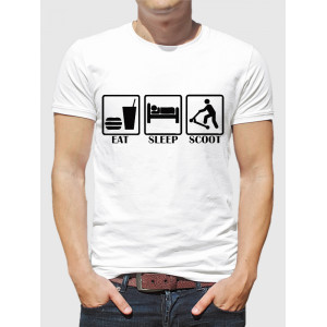 Чоловіча футболка Eat Sleep Scoot Чоловіча футболка Eat Sleep Scoot