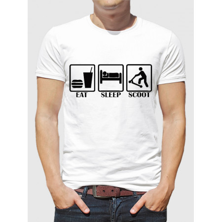 Мужская футболка Eat Sleep Scoot из хлопка