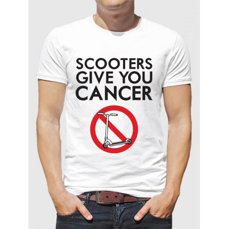 Мужская футболка Scooters give you cancer из хлопка