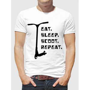 Чоловіча футболка Eat Sleep Scoot Repeat (самокат) Чоловіча футболка Eat Sleep Scoot Repeat (самокат)
