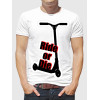 Мужская футболка Ride or die (арт с самокатом) из хлопка