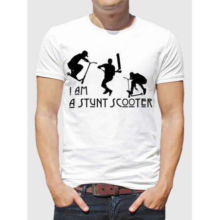 Мужская футболка I am a stunt scooter (самокаты) из хлопка