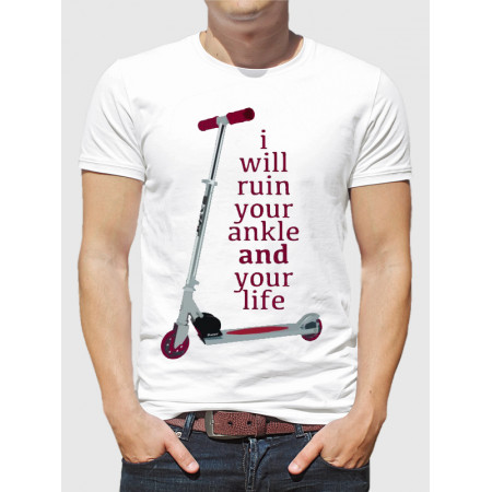 Мужская футболка I will ruin your ankle and your life из хлопка