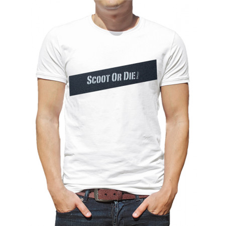 Мужская футболка Scoot or die (напис) из хлопка