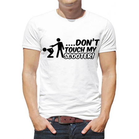 Мужская футболка Don't touch my scooter из хлопка