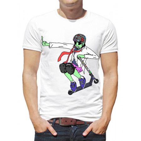 Мужская футболка Scoot or die! из хлопка