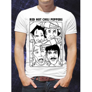 Мужская футболка "Red Hot Chili Peppers" comic book style