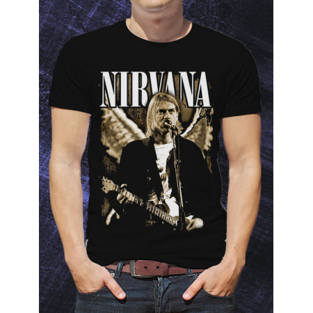 Мужская футболка "Nirvana. Kurt Cobain." из хлопка