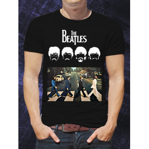 Мужская футболка "Beatles" faces logo plus Abbe Street photo