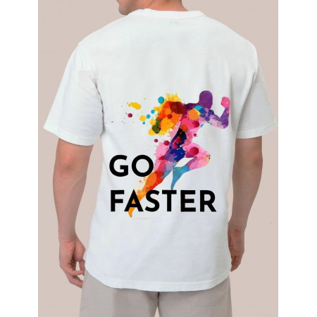 Мужская футболка Go faster (бег) из хлопка