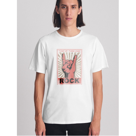 Футболка Rock - Tune up - Turn loud из хлопка