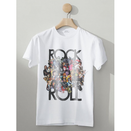 Футболка Rock & Roll, все звезды рок-н-ролла из хлопка