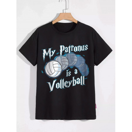 Футболка My Patronus is a Volleyball хлопковая