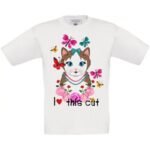 Футболка I love this cat з принтом