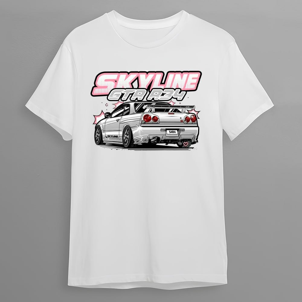 PG09075 Чоловіча футболка Skyline GTR R34 - Зображення 1