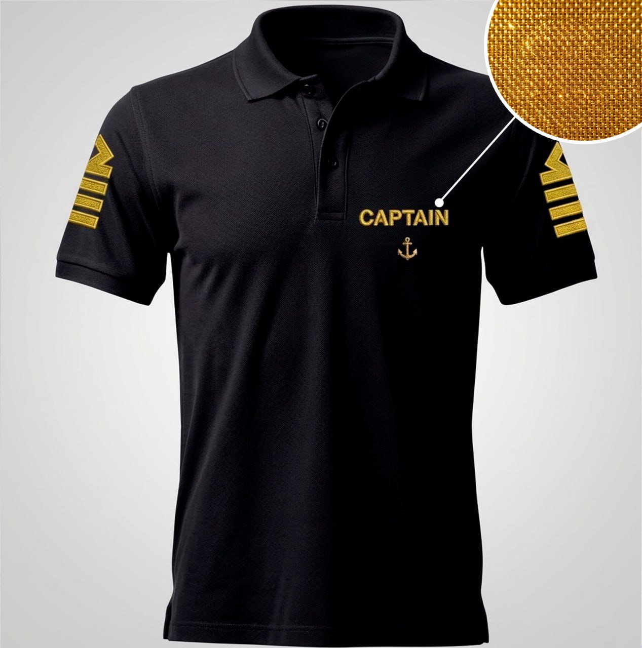 dcgfhjk Футболка-поло з вишивкою Captain - Зображення 1