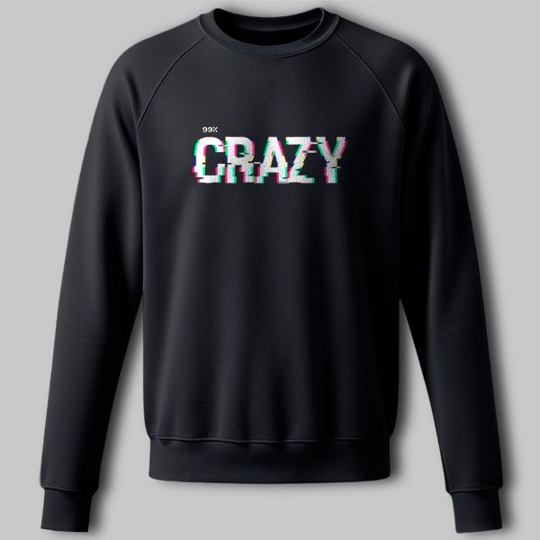 PG01078-s Світшот 99% CRAZY - Зображення 1