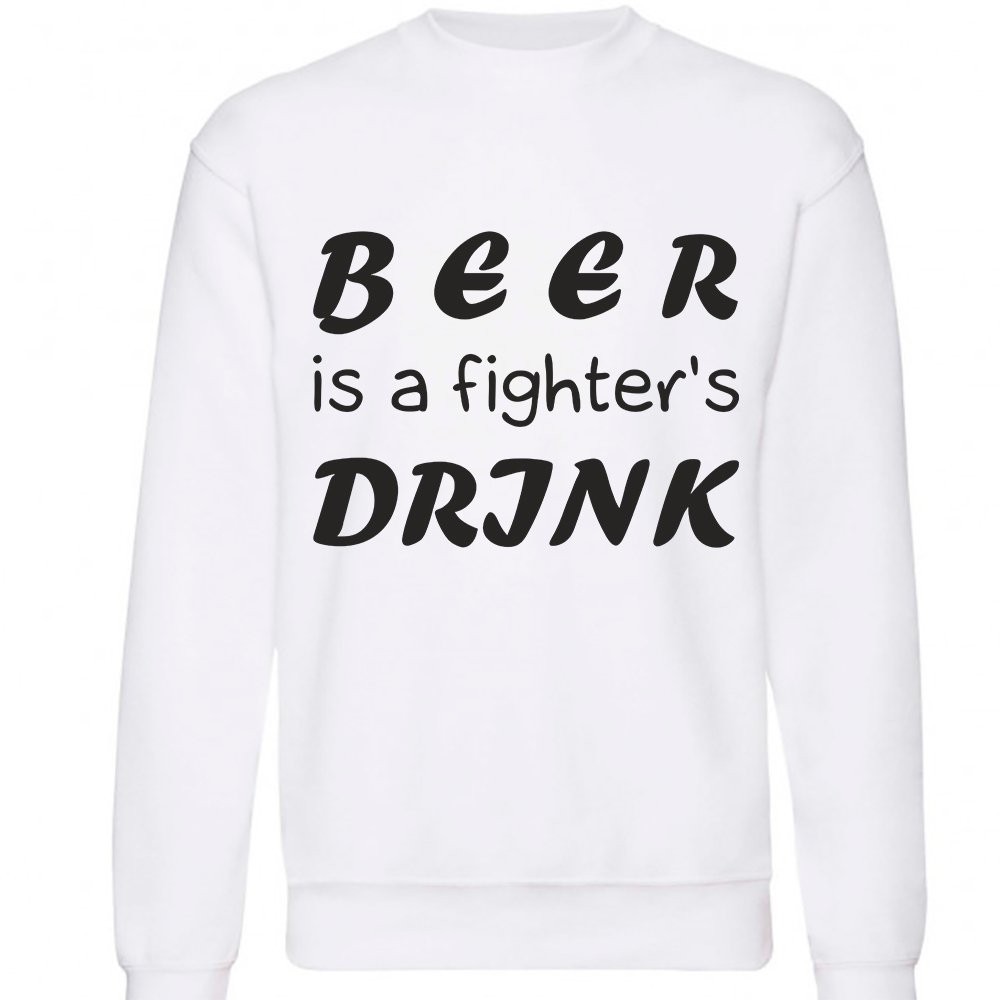 пиво-напиток-бойца-англ-свитшот Світшот Beer is a fighter`s drink - Зображення 1
