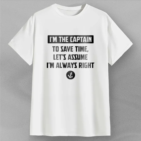 pg07295-600x600 Футболка I'M THE CAPTAIN TO SAVE TIME - Зображення 1
